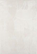 Abani Zen 8' x 10' Cream Rug – Neutral Brush Stroke Sandbrush Design, Large Soft Area Rug for Living Room & Bedroom, Durable & Easy to Clean