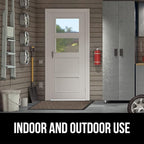 GORILLA GRIP 100% Waterproof All-Season WeatherMax Doormat, 47x35, US Designed Natural Rubber, Stain and Fade Resistant, Low Profile Indoor Outdoor Door Mats, Easy Clean Patio Mat, Latte Quatrefoil