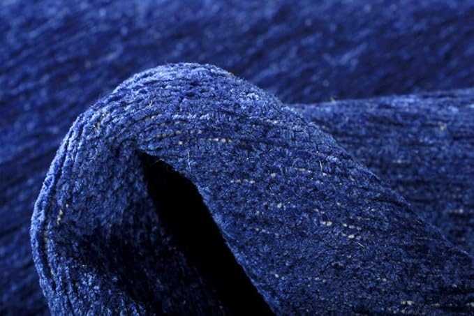 Alfa Rich 3x5 Dark Blue Washable Area Rugs for Living Room Bedroom Kitchen Cotton Decor Solid Runner