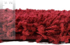 Unique Loom Solid Shag Collection Area Rug (2' 6" x 19' 8" Runner, Cherry Red)