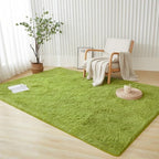 Andency Olive Green Soft Area Rugs for Living Room Bedroom, 5x8 Fluffy Shaggy Bedside Rug, Non-Slip Large Shag Fuzzy Plush Carpets for Bedroom Kids Dorm Nursery Home Decor Aesthetic