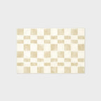 EVERGRACE Checkered Plaid Area Rug 2x3, Soft Fuzzy Faux Wool Rugs Washable Anti Slip Rugs Small Rug Carpet for Entryway Bedroom Living Room Hallway Kitchen Dining Room and Laundry Room, Beige