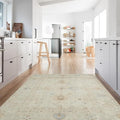 Revival Rugs Nimbus 5'x8' Zero-Shedding Area Rug for Living Room Bedroom - Oeko-TEX Certified, Low Pile, Spot Clean, Cornflower, Yellow Beige