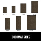 GORILLA GRIP Waterproof Traffic Guard Door Mat, 70x24, Heavy Duty Entryway Mats, Strong Rubber Back Commercial Utility Rugs for Office Hallway, Garage Floor and Home, Low Profile Carpet Runner, Brown