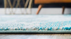 Unique Loom Positano Collection Coastal Modern Fish Light Blue Runner Rug (2' x 7')