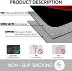 Red Lips Bath Mats for Bathroom Sexy Biting Red Hot Lips Kiss Floor Bath Rugs Machine Washable Bathmat Carpet Rug Room Decor for Shower Floor 20 X 31 Inch Mat