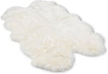 Real Sheepskin Rug 4x6 ft | Sheepskin Rugs for Living Room and Sofa | Bedside Rugs for Bedrooms | Large Fluffy Rug is Breathable & Heat-regulating in Color White