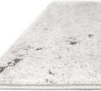 Rugs.com Leipzig Collection Rug – 6 Ft Square Gray Low-Pile Rug Perfect for Living Rooms, Kitchens, Entryways