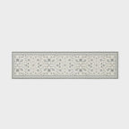 EVERGRACE Hallyway Area Runner Rugs 2x8, Boho Floral Faux Wool Indoor Outdoor Rugs, Washable Rugs for Bedroom Dining Room Living Room Kitchen, Low Pile Floor Mat Carpet for Home Decor, Cool Gray