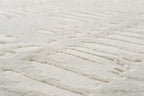 Revival Rugs Shell 2'7"x9' Machine Washable Runner Rug for Hallway Entryway - 100% Recycled Oeko-TEX Certified, Medium Pile, Beige, Cream