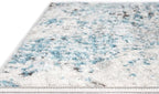 Rugs.com Leipzig Collection Rug – 8 Ft Square Blue Low-Pile Rug Perfect for Living Rooms, Kitchens, Entryways