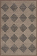 Lahome Checkered Washable 2x3 Brown Kitchen Rugs Non Slip, Small Printed Indoor Door Mat for Entryway, Moroccan Trellis Ultra-Thin Throw Carpet for Bedroom Laundry Entrance Decor (2'x3',Brown)