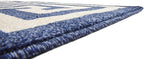 Unique Loom Athens Collection Classic Geometric Modern Border Design Area Rug (3' 3 x 5' 3 Rectangular, Navy Blue/ Beige)