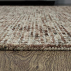 Rugsotic Carpets Hand Tufted Wool ECO-Friendly Area Rugs - 3'x5', Rectangle Shape, Beige & Brown, Solid Plain Design, High Pile Thick Handmade Area Rugs for Living Room, Bed Room (KWC111)