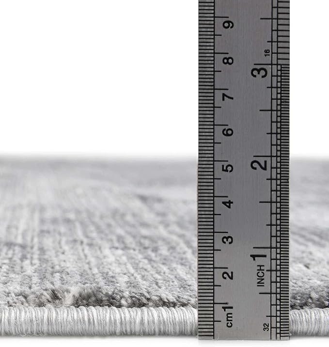 Unique Loom Finsbury Collection Area Rug - Kate (5' 3" x 8' Oval, Gray/ Ivory)