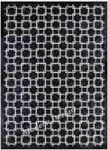 Modern Design Premium Cowhide Leather Carpet with Chevron Pattern, Area Rug (Black/Grey/White, 5x8)
