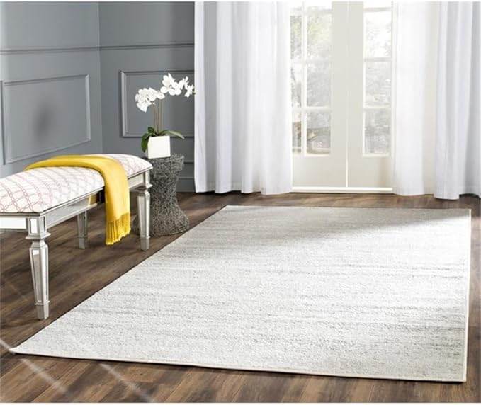 SAFAVIEH Area Rug 11x15 - Adirondack Collection - Large - Ivory & Silver, Modern Ombre Design, Non Shedding & Easy to Clean, Ideal for Living Room, Bedroom, Office, Dining Space (ADR113B)