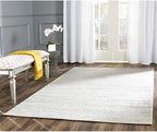 SAFAVIEH Area Rug 11x15 - Adirondack Collection - Large - Ivory & Silver, Modern Ombre Design, Non Shedding & Easy to Clean, Ideal for Living Room, Bedroom, Office, Dining Space (ADR113B)