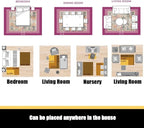 Cartoon Animal Pattern Area Rug Cute Cat Luxury Floral Decor for Carpet Farmhouse Bedroom Living Room Rugs Bathroom Kitchen Runner Mat Indoor Outdoor Non Slip Doormat 4.5' X 6.5'