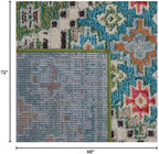 SAFAVIEH Madison Collection Accent Rug - 4' x 6', Green & Beige, Boho Diamond Distressed Design, Non-Shedding & Easy Care, Ideal for High Traffic Areas in Entryway, Living Room, Bedroom (MAD418Y)