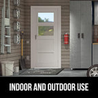 GORILLA GRIP 100% Waterproof All-Season WeatherMax Doormat US Designed Natural Rubber, Stain and Fade Resistant, Low Profile Indoor Outdoor Door Mats, Easy Clean Patio Mat, 17x29, Stone Paws