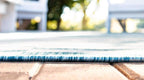 Unique Loom Outdoor Striped Collection Area Rug - Striped (2' x 6' 1" Runner, Light Aqua/Ivory)