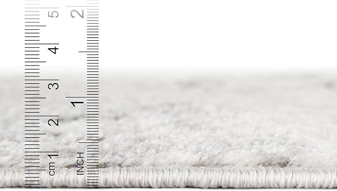 Rugs.com Leipzig Collection Rug – 3x5 Gray Low-Pile Rug Perfect for Entryways, Kitchens, Breakfast Nooks, Accent Pieces