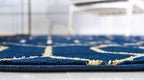 Unique Loom Marilyn Monroe Glam Collection Area Rug - Trellis (4' 1' x 6' 1' Rectangle, Navy Blue Gold/ Gold)