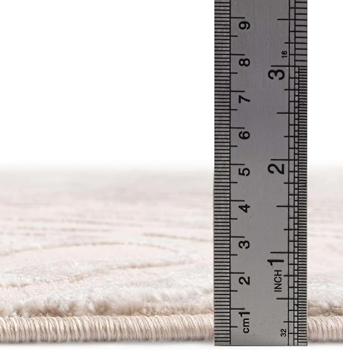 Unique Loom Finsbury Collection Area Rug - Meghan (7' x 10' Rectangle, Ivory Beige)