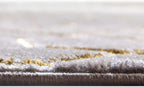 Unique Loom Glam Collection Area Rug - Trellis (7' 10" Square, Gray Gold/ Gold)