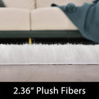 Latepis Area Rugs 6x9 Faux Fur Sheepskin Rug for Living Room, Fluffy Washable Rug for Bedroom, Playroom, Luxury Room Decor, Rectangle