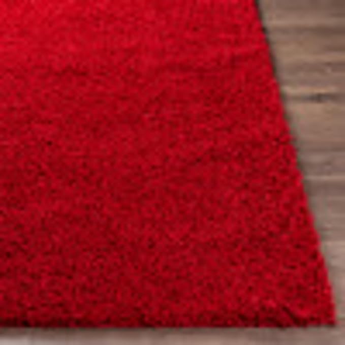 Artistic Weavers Solid Plush Blissful Shag Area Rug, 7'10" x 10', Red