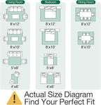 LUMI 8x10 Washable Low-Pile Area Rug for Living Room, Ultra Soft Vintage Rugs with TPE Non Slip Backing, Stain Resistant, Low Profile Carpet High Traffic for Bedroom, Dining Room