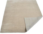 Hand Knotted Loom Wool ECO-Friendly Area Rugs - 3'x5', Rectangle, Beige Color, Solid Plain Design, High Pile Handmade Anti Skid Area Rugs for Living Room, Bed Room (L00111)