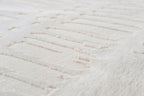Revival Rugs Shell 6'7"x9' Washable Area Rug for Living Room Bedroom - 100% Recycled Oeko-TEX Certified, Medium Pile, Beige, Cream