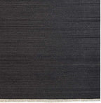 Rugsotic Carpets Hand Woven Flat Weave Kilim Wool ECO-Friendly Area Rugs - 2'6"x8', Runner Shape, Charcoal Color, Solid Plain Design, Low Pile Handmade Rugs for Living Room, Bed Room (D00111)