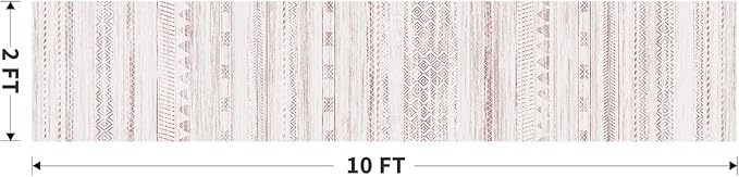 2x10 Runner Rug Machine Washable Non Slip Area Rug Distressed Neutral Moroccan Boho Rug Ultra Soft Floor Runners for Hallways for Entryway Laundry Room Kitchen, Pink