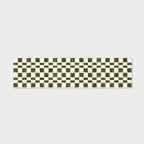 EVERGRACE Checkered Plaid Area Rug 2x8, Soft Fuzzy Faux Wool Rugs Washable Anti Slip Long Runner Rug Carpet for Entryway Bedroom Living Room Hallway Kitchen Dining Room and Laundry, Olive Green