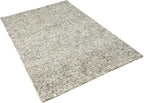 Hand Tufted Wool ECO-Friendly Area Rugs - 5'x8', Rectangle Shape, Dark Brown & Beige, Solid Plain Design, High Pile Handmade Area Rugs for Living Room, Bed Room (KWC111)