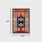 Vintage Boho Area Rugs Multicolor Ethnic Style Geometric Splicing Carpets Bedroom Living Room Kitchen Floor Mats Indoor Outdoor Non-Shedding Runner Rug Home Décor Carpet 3.2' X 5.2'