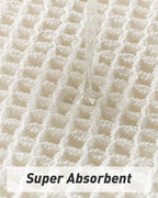 AMOAMI Waffle Runner Rug Super Absorbent Non Slip Bath Mats for Bathroom Floor, Machine Washable Boho Bathroom Runner Rug with Tassels, Ideal for Hallway Bedroom Laundry Room, 2' x 5'