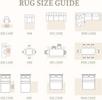 5x7 Area Rug Living Room: Washable Boho Geometric Moroccan Rug Neutral Modern Farmhouse Indoor Soft Non Slip Ultra Thin Printed Pattern Carpet for Dining Room Bedroom Nursery Home (BeigeBrown, 5'x7')