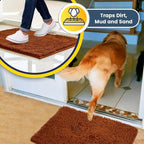 Muddy Mat® | Super Absorbent Door Mat Indoor, Microfiber Quick Dry Chenille Entryway Rug, Non-Slip Front Door Mat, Indoor Mats for Entryway, Machine Washable Pet Rug, Orange 36" x 120"