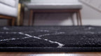 Unique Loom Trellis Frieze Collection Area Rug - Geometric (5' 1" x 8', Black/ Ivory)