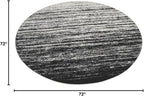 SAFAVIEH Adirondack Collection Area Rug - 6' Round, Silver & Black, Modern Ombre Design, Non Shedding & Easy to Clean, Ideal for Living Room, Bedroom, Office, Dining Space (ADR113A)