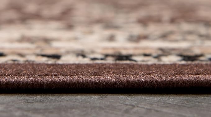 Rugs.com Yasmin Collection Rug – 6' x 9' Brown Medium Rug Perfect for Bedrooms, Dining Rooms, Living Rooms