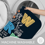 New York City Bath Mats for Bathroom New York Theme on Black Background Floor Bath Rugs Machine Washable Bathmat Carpet Rug Room Decor for Shower Floor 16 X 24 inch Mat
