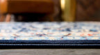 Unique Loom Sialk Hill Collection Area Rug - Washington (9' 10" x 13' Rectangle Navy Blue/Cream)