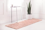 Unique Loom Davos Shag Collection Area Rug - Solid (2' 2" x 8' Runner, Dusty Rose)