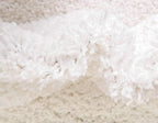 Unique Loom Davos Shag Collection Area Rug - Solid (7' 1" x 10' Rectangle, White/ Ivory)